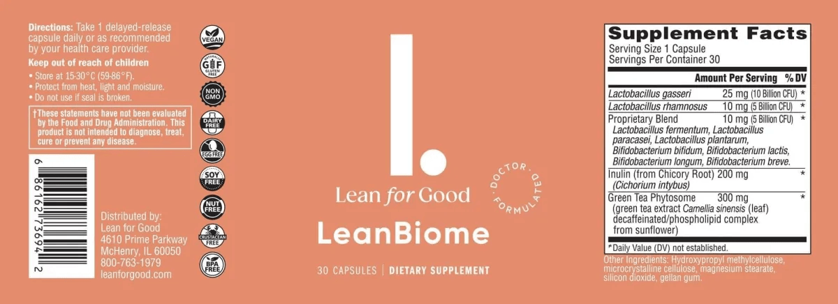 lean biome supplement facts